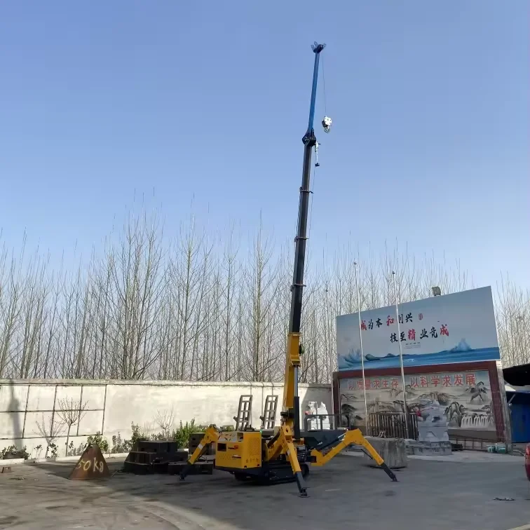 Portable Small Hydraulic Flying Jib Crane Space Crawler Folding Mini 3T Spider Crane Price Multiple Specification Work Platforms