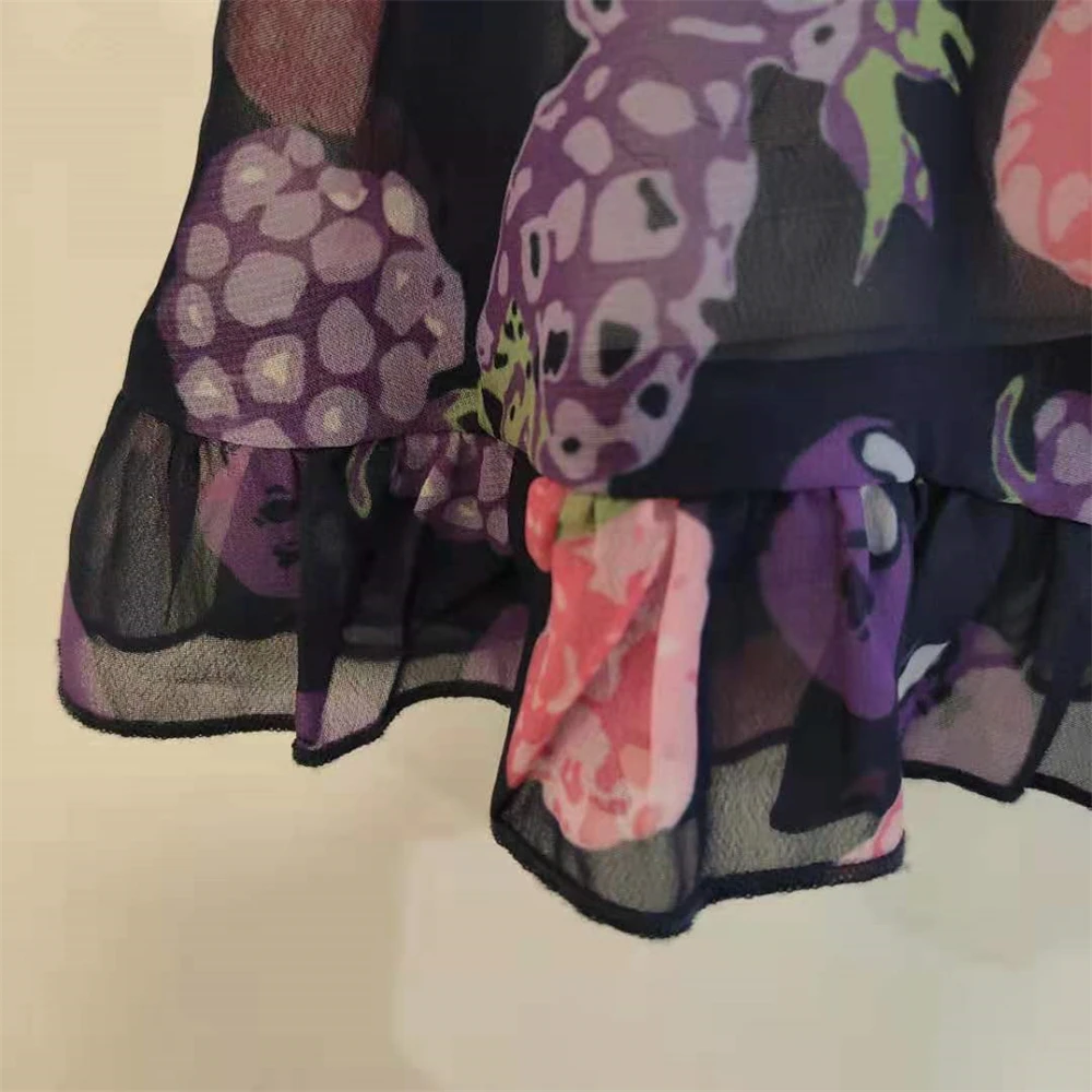 Factory High Quality V-Neck Floral Chiffon Ladies Casual Beach Sun Mini Dresses for Women