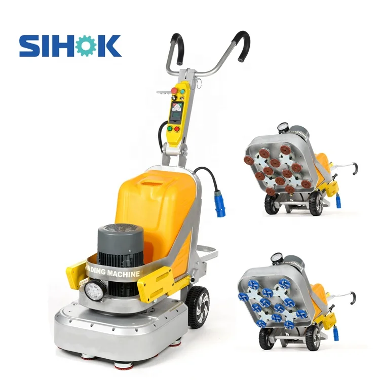 High efficient electric gear driving floor grinding machine large area concrete grinder for
