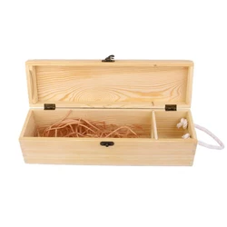 Chinese supplier one bottle 750ml pine luxury wine box pine wood wine box