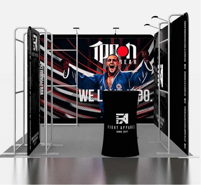 Foldable Aluminum Frame Trade Show 3x6 exhibition display booth