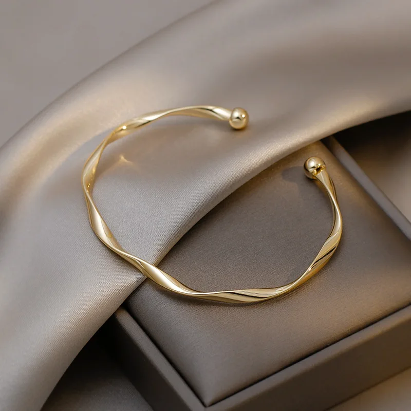  Gold Color Metal Chain Link Creative Adjustable Bracelet Bangle 2021 New Fashion Punk Women