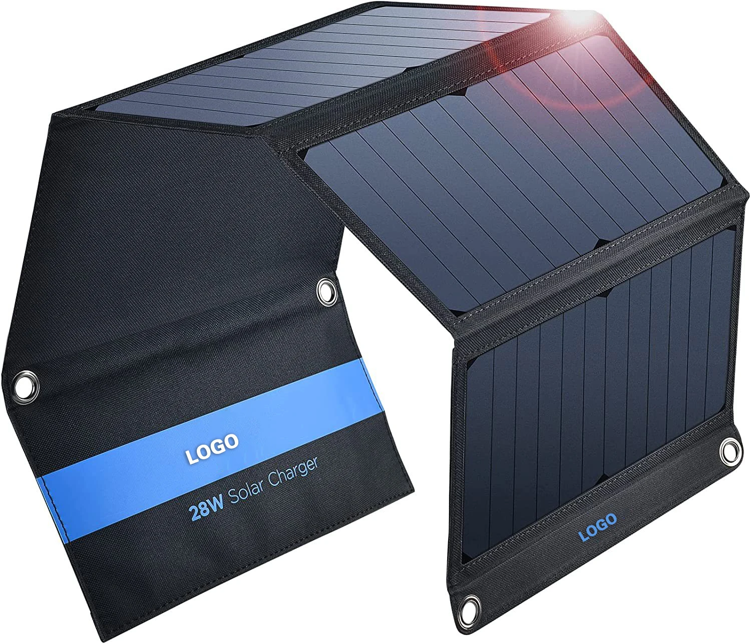 Hot Sell Portable solar panel mobile phone notebook charging outdoor travel folding bag 28W charger with good price