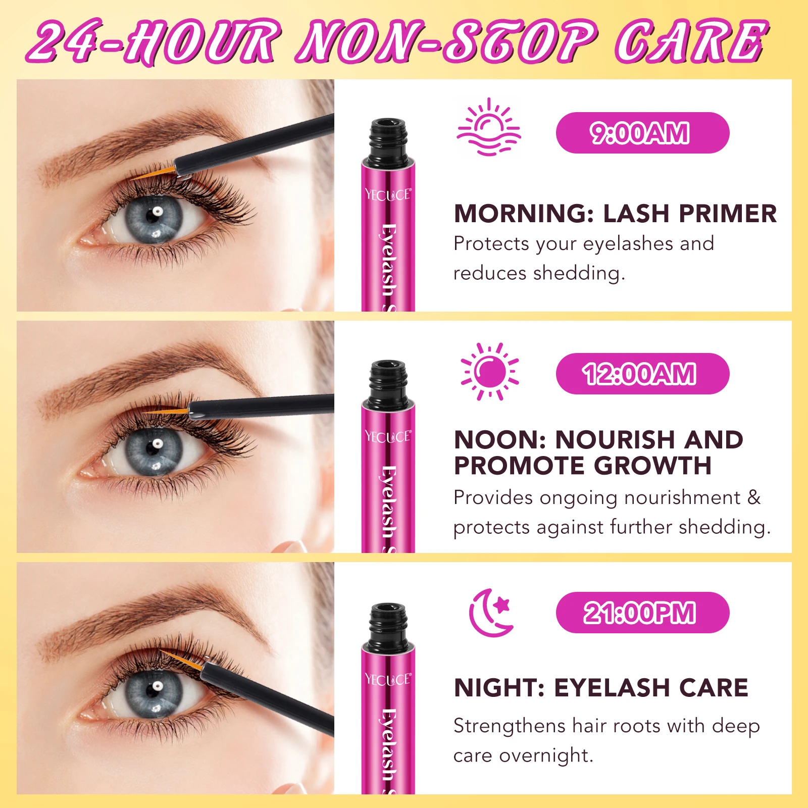 YECUCE Private Label 5ml Lash Enhancing Serum Advanced Longer-Looking Fast Eyebrow and Eyelash Growth Serum