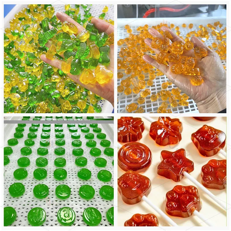 Industrial Automatic 50 Gummy Bear Candy Depositor Jelly Candy Depositor Machines With Molding Lollipop Making Machine