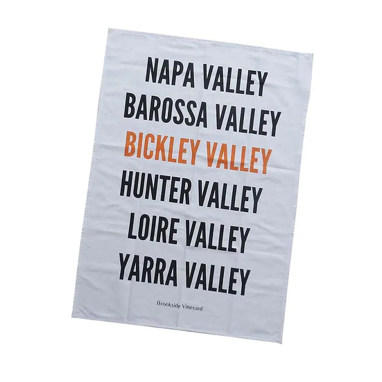 Screen Printed Organic Cotton tea towel