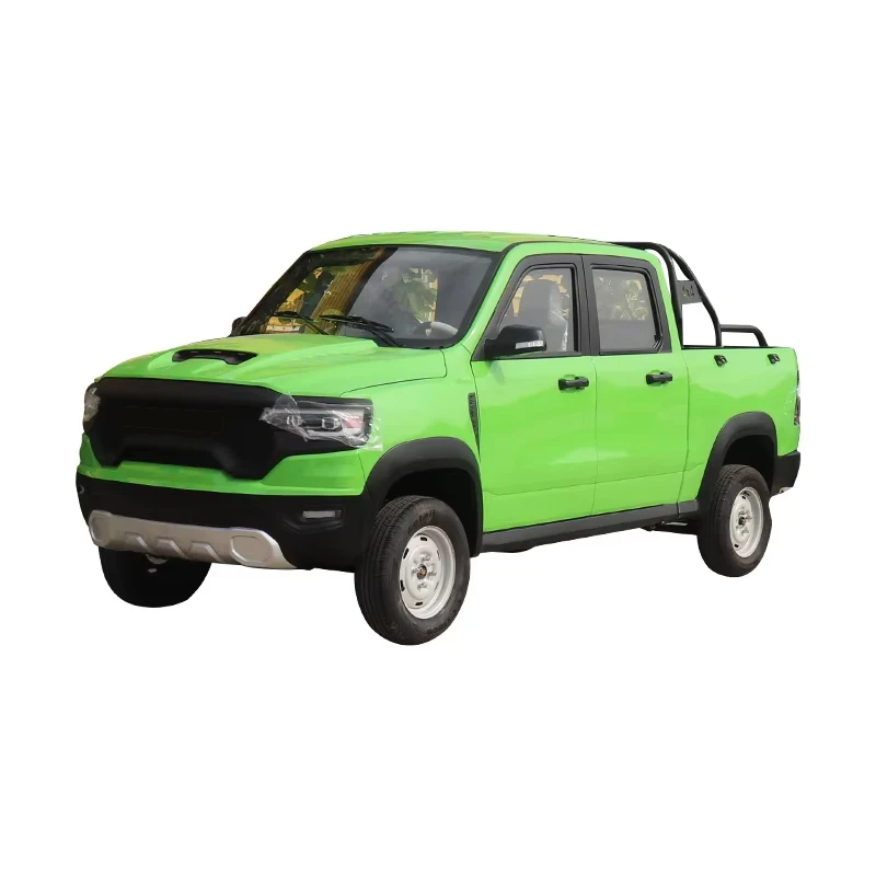 YNNO High Quality Four Wheels Electric pickup Car tiny ev new energy electric pickup truck 4x4 4wd automatic with Cargo Box