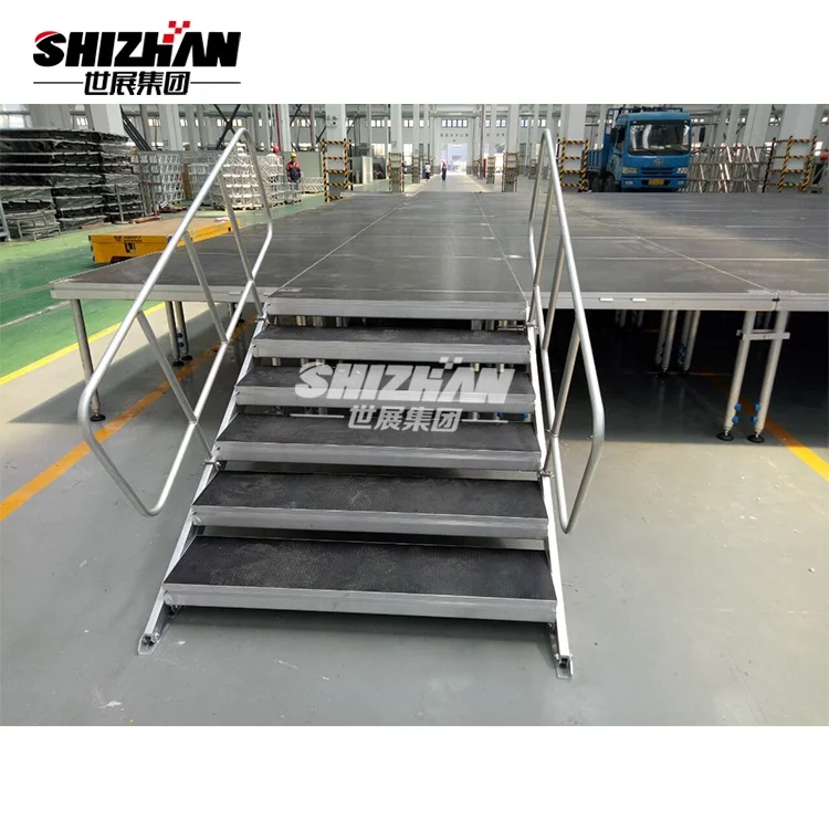 Shizhan 4*4 фута черная Простая установка сцены с 4 ножками