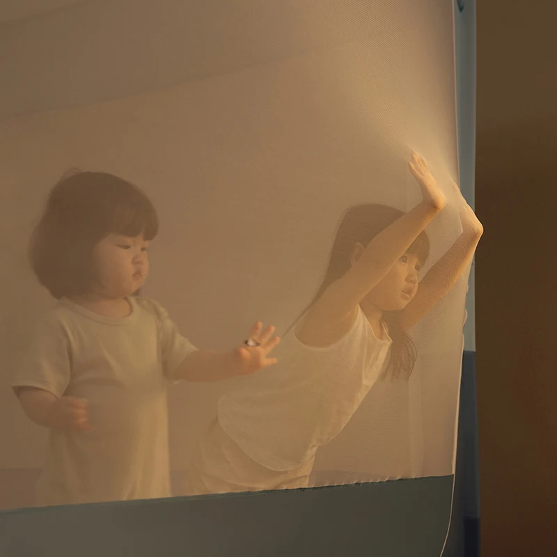 Medoga Painted Iron Supports Frame Thickened Brackets Enhanced Playpen Mosquito Net Kids Bed Fence