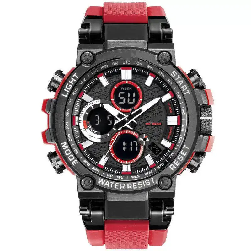 
2020 New Digital watches mens Outdoor Sport Waterproof Red Hip hop Fashion Leisure Luxury Electronic Watch Swim 