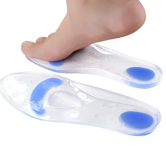 Silicone Insole Plantar Fasciitis Shoe Insert for Foot Massage Soft Gel Arch Support Orthopedic Foot Care Metatarsal Insole