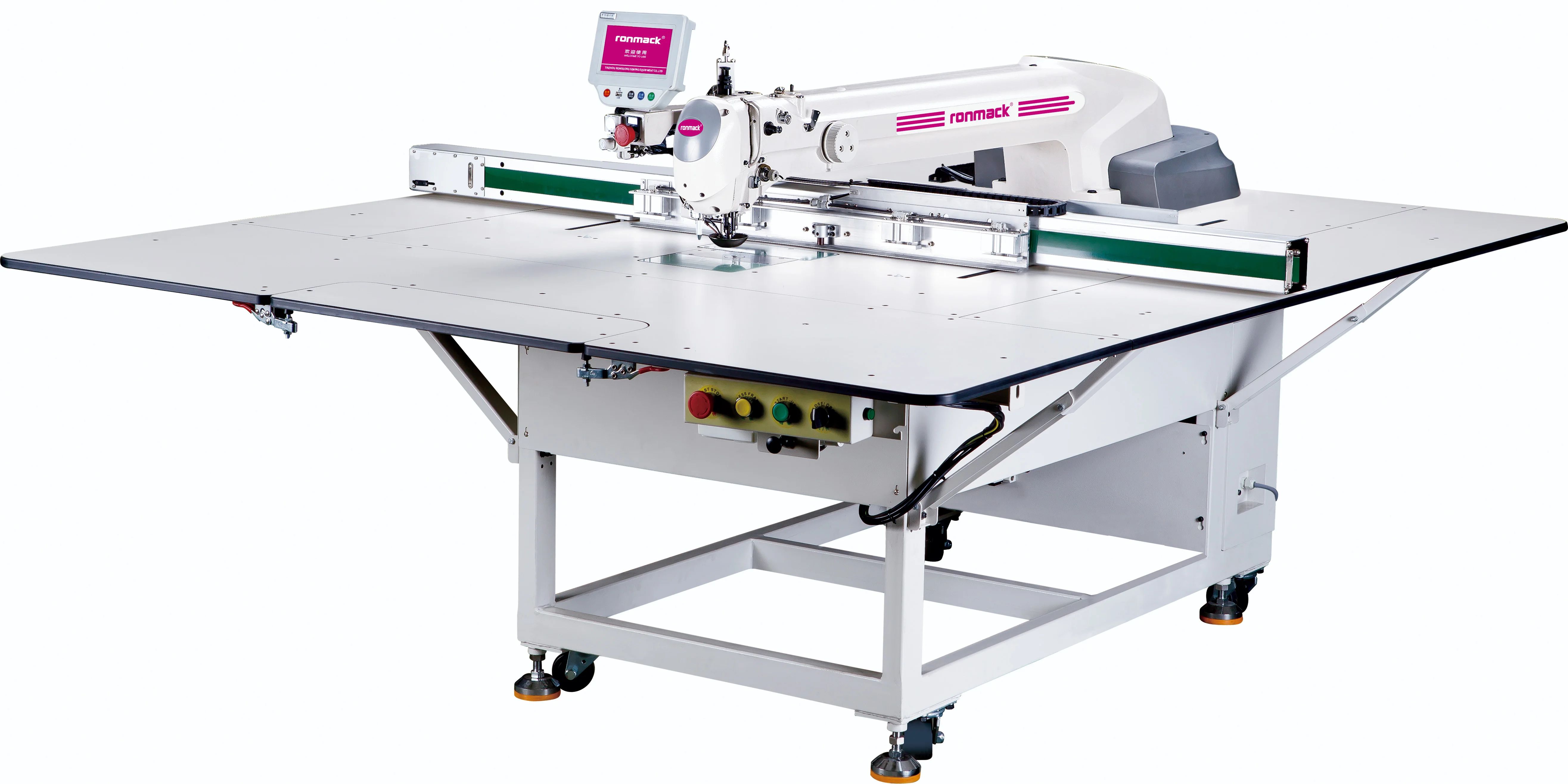 RONMACK RM9F-900A 120*80cm Double Screw Guide Module Transmission Mode Machine with laser cut industrial sewing machine