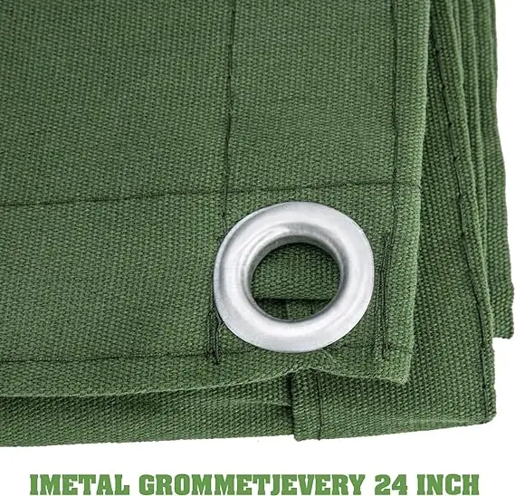 YJ Brand Canvas Tarp 12oz  Heavy Duty Water Resistant