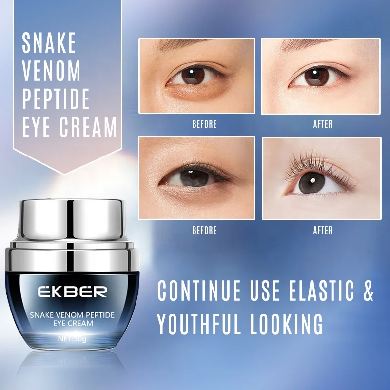 Customize Logo Private Label Snake Venom SYN-AKE Reduces Fine Lines Dark Circles Puffiness Anti Aging Under Eye Cream