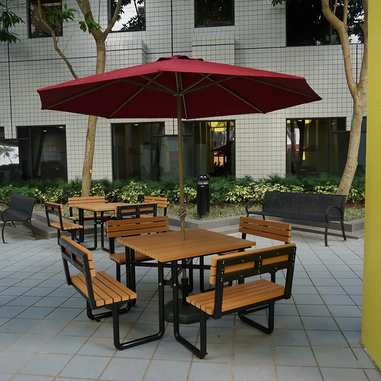 China factory Wood Material and Outdoor Furniture General Use wooden picnic table and chairs