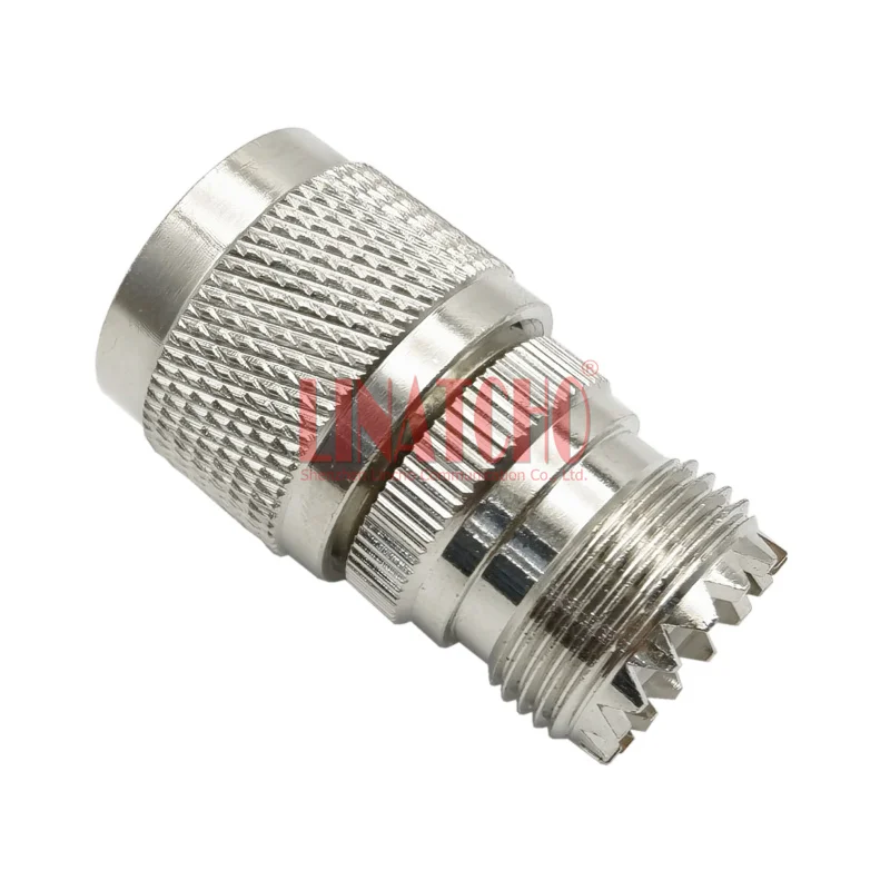 50 Ohm Car Radio Antenna Converter Brass RF N Connector N Male to UHF Female