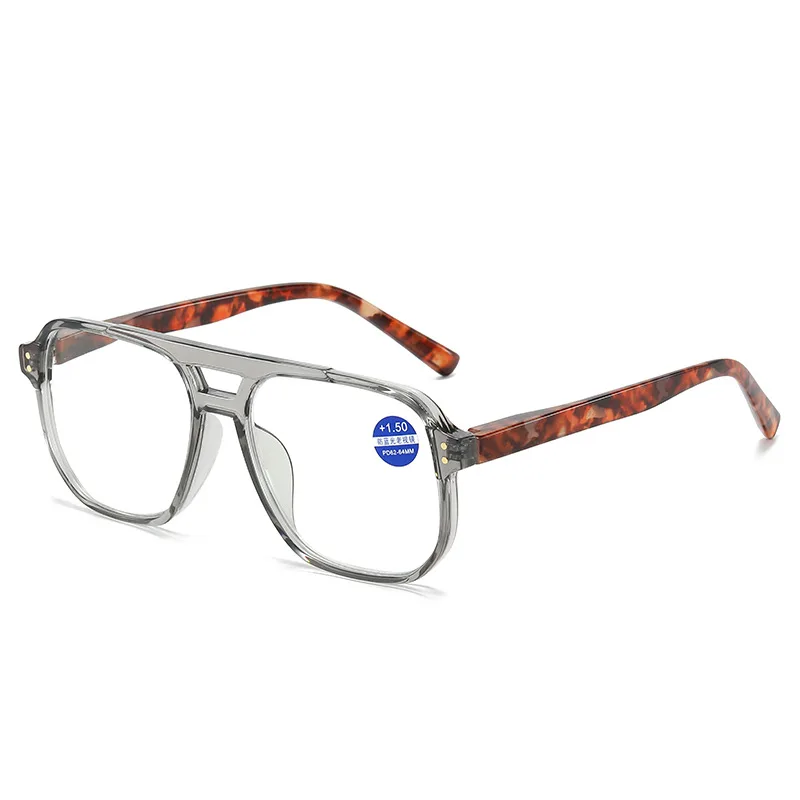 XY28017 Spring Hinges Blue Light Blocking Lightweight Eyeglasses Retro Pilot Reading Glasses For Women Men