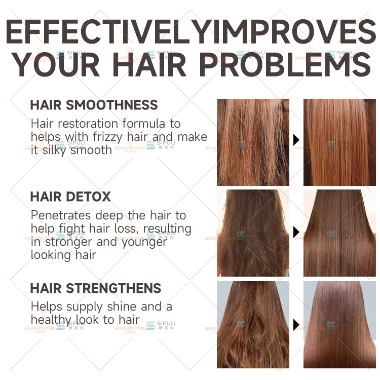 Huati Sifuli elybiohair Factory Price Keratin Protein Smoothly Hair collagen Shampoo Natural Extract Oem Wholesale For Home Use