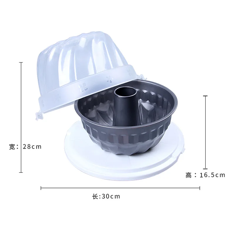 New arrival nonstick carbon steel bundform pan with plastic cover