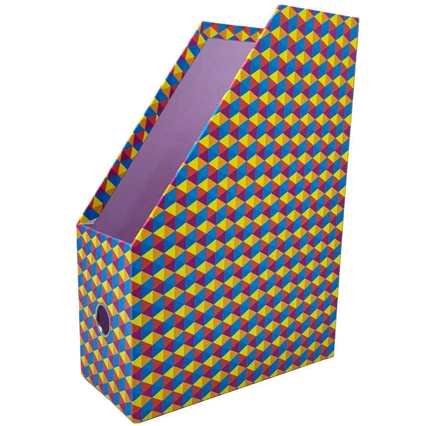 Custom Paper Cardboard Office Desk Stationery Magazine File Box Organizer File Holder
