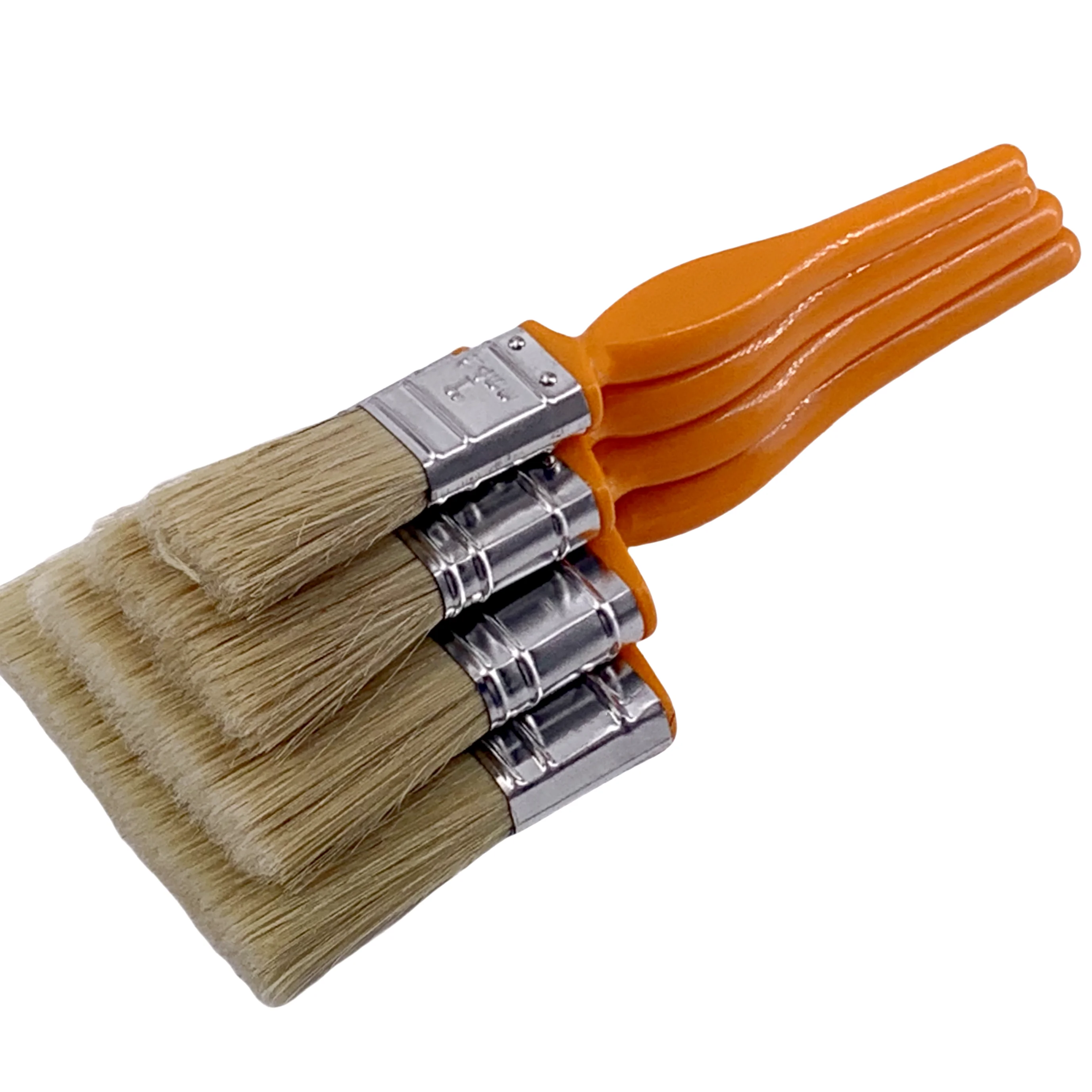 2024 High-Grade and Low Price New Bristle Brush Orange Plastic Handle Paint Brush for House Decoration