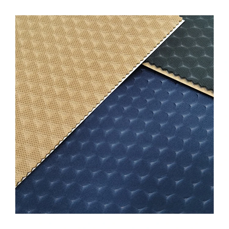 
new pattern 3D embossing fabric with sponge composite customized baby car seat fabric cushion fabric 