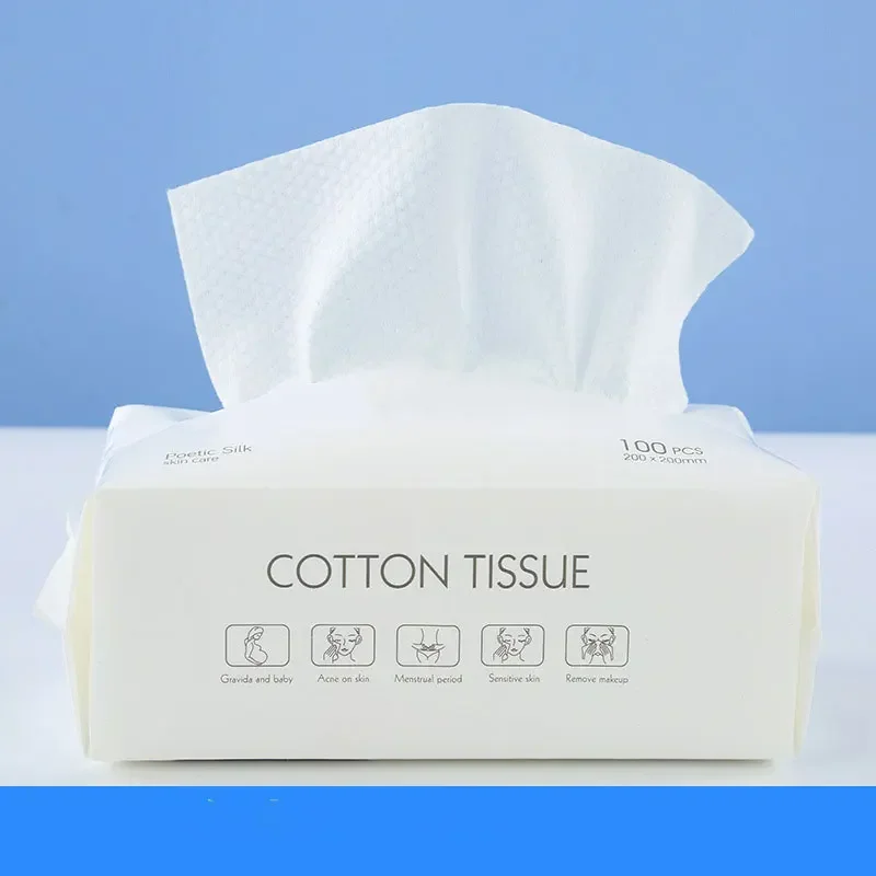 Custom Logo Cotton Tissue Face Disposable Cotton Face Towel Cleansing Dry Wipes Cotton Towel