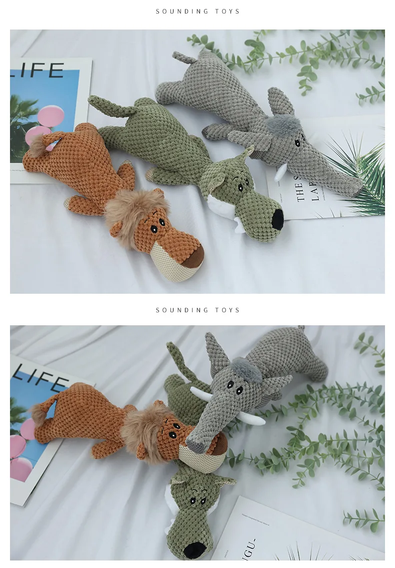 Manufacturer wholesale elephant wolf lion dog plush toys