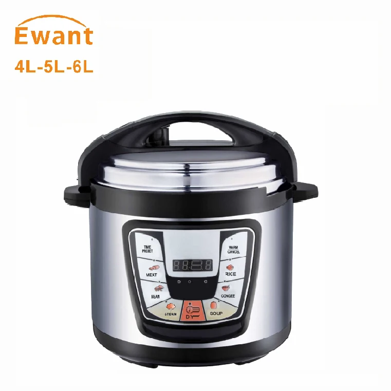 Ewant 6L 220V 1000W 70KPA Multi Function Smart Automatic Large Electric High Pressure Cooker Pot