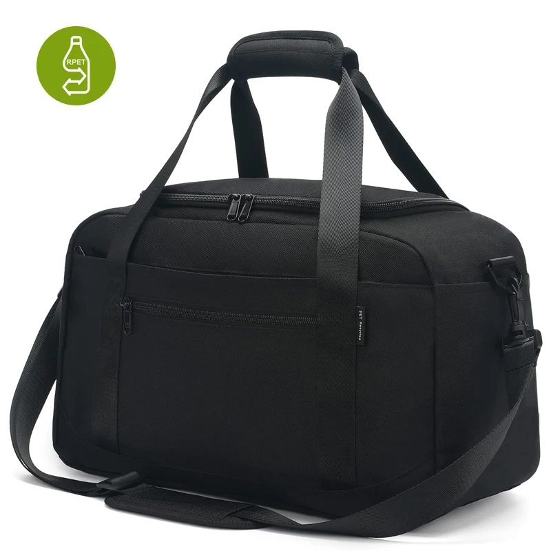 Manufacturers Custom Sustainable Eco Friendly RPET Recycled Material Large Air Flight Approved Carry On Cabin Travel Duffle Bag