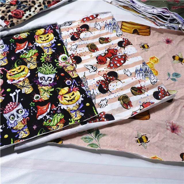 wholesale top quality custom printed digital print 95% cotton 5% spandex  jersey fabric for baby cloth 230-250gsm