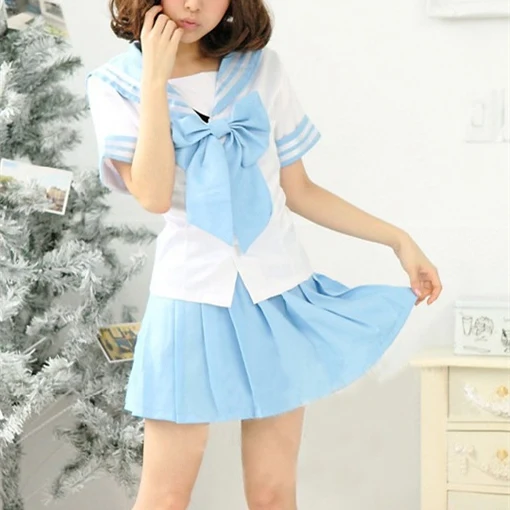Sexy Costume Schoolgirl School Uniform Erotic Naughty Lingerie Fancy Sissy Outfits Schoolgirl Skirt Dress