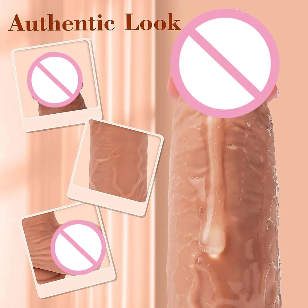 8.5 inch Liquid Silicone Thrust Swing Dildos Male Masturbation Machine Clit G Spot Anal Stimulation Thrusting Dildo For Women