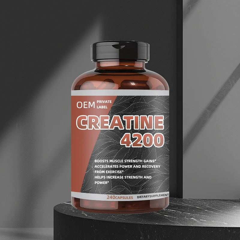 OEM private brand creatine monohydrate capsules support muscle and strength exercise supplements for muscle growth