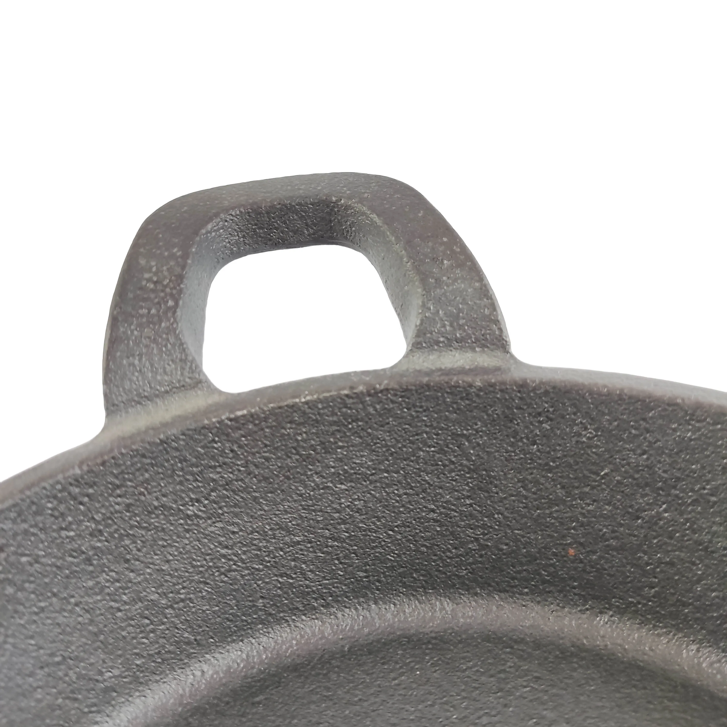 Factory Wholesale Cookware Non-Stick Sizzle Steak Plate Black Oval Cast Iron Mini Skillet Frying Pan With Two Handles