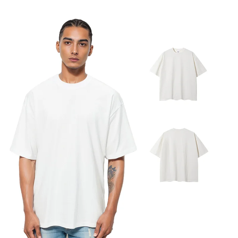 Custom Streetwear Mens Blank Unisex 260GSM Batik Acid Wash 100% Cotton Tee Oversized T-shirt Print Logo Vintage T Shirts