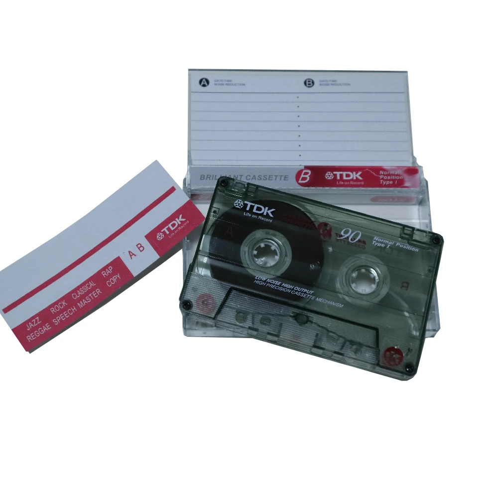 60 minutes TDK audio cassette tape color box packaging 10pcs per box