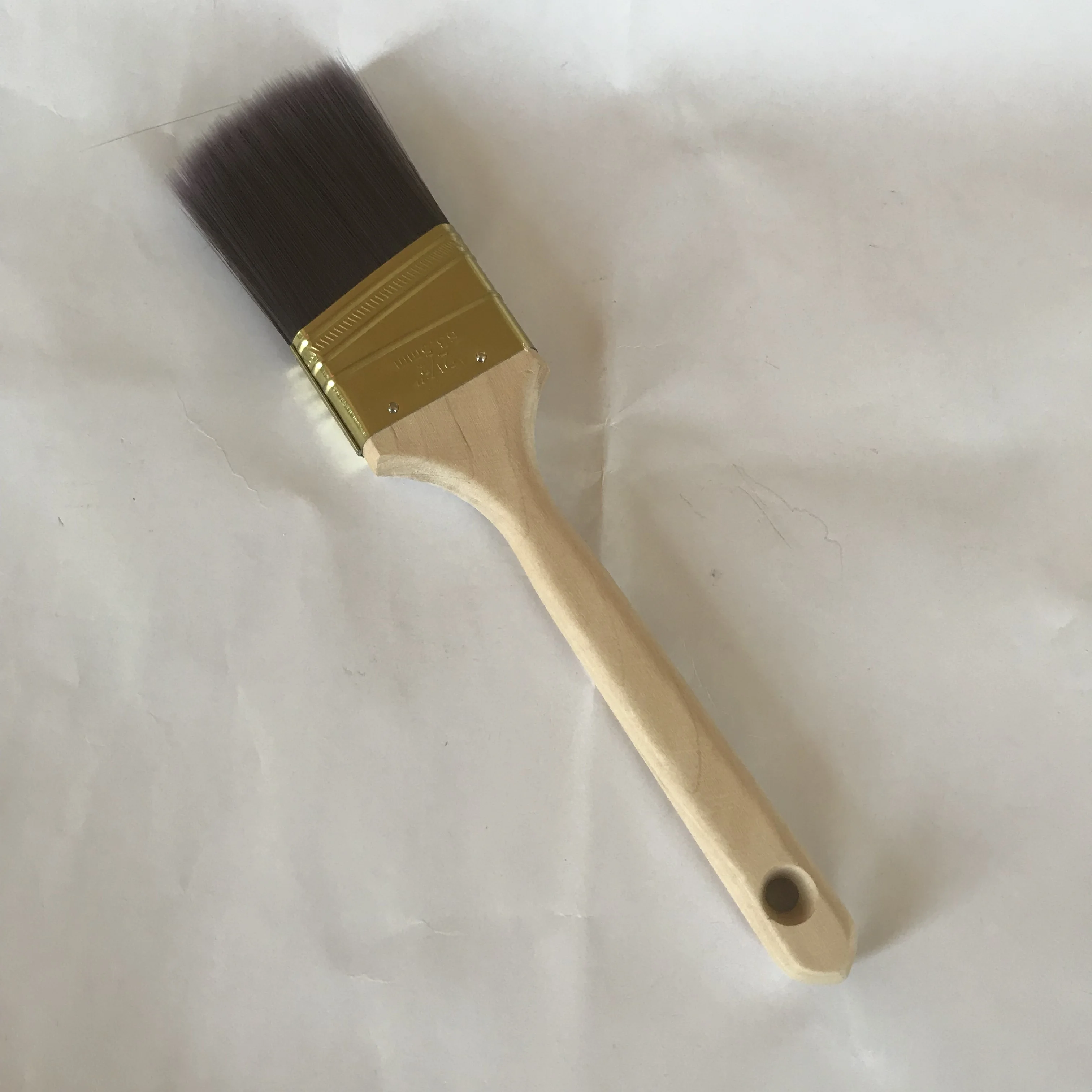 Paint brush With Black Tapered  filament and nature wooden handle