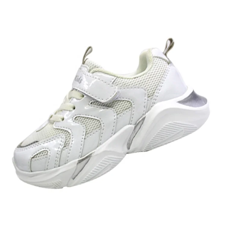 
OEM greatshoe Latest designs white teenage girl breathe light fabric kids sport running shoes 
