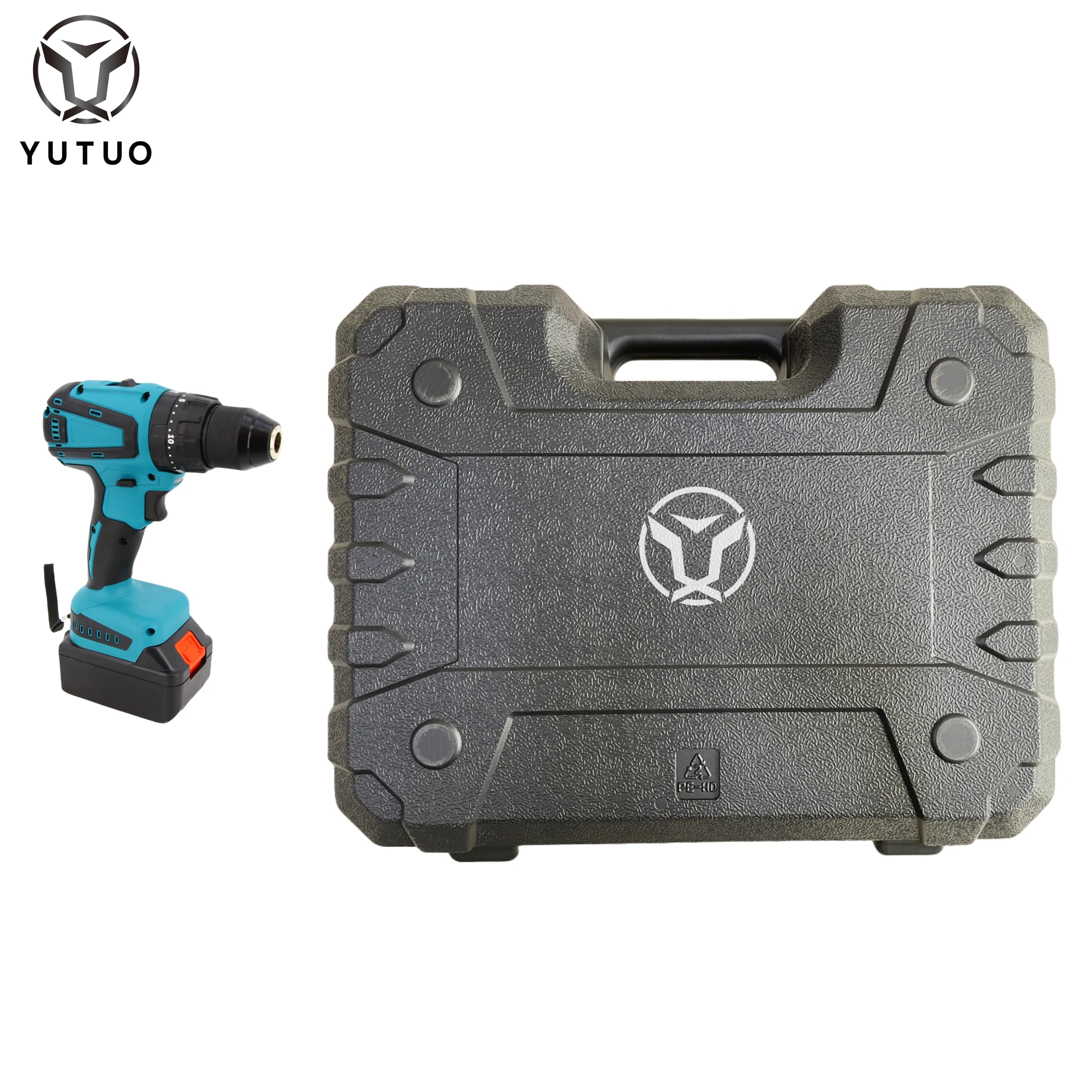 YUTUO profession 2.0 ah 4.0 ah 21v 36v 48v lithium battery cordless torque brushless electric power impact drill