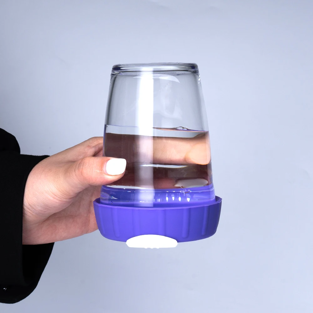 Custom Reusable Coffee Cup Glass 12oz Smooth Silicone Lid glass coffee cup With Heat Resistant Sleeve