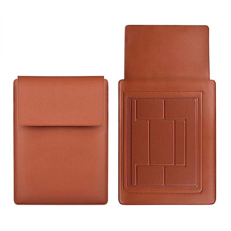 Стильная водонепроницаемая сумка для ноутбука 13, 14, 15 дюймов, сумка из искусственной кожи для путешествий, бизнеса, планшета, ноутбука, чехол, сумка для ноутбука с подставкой