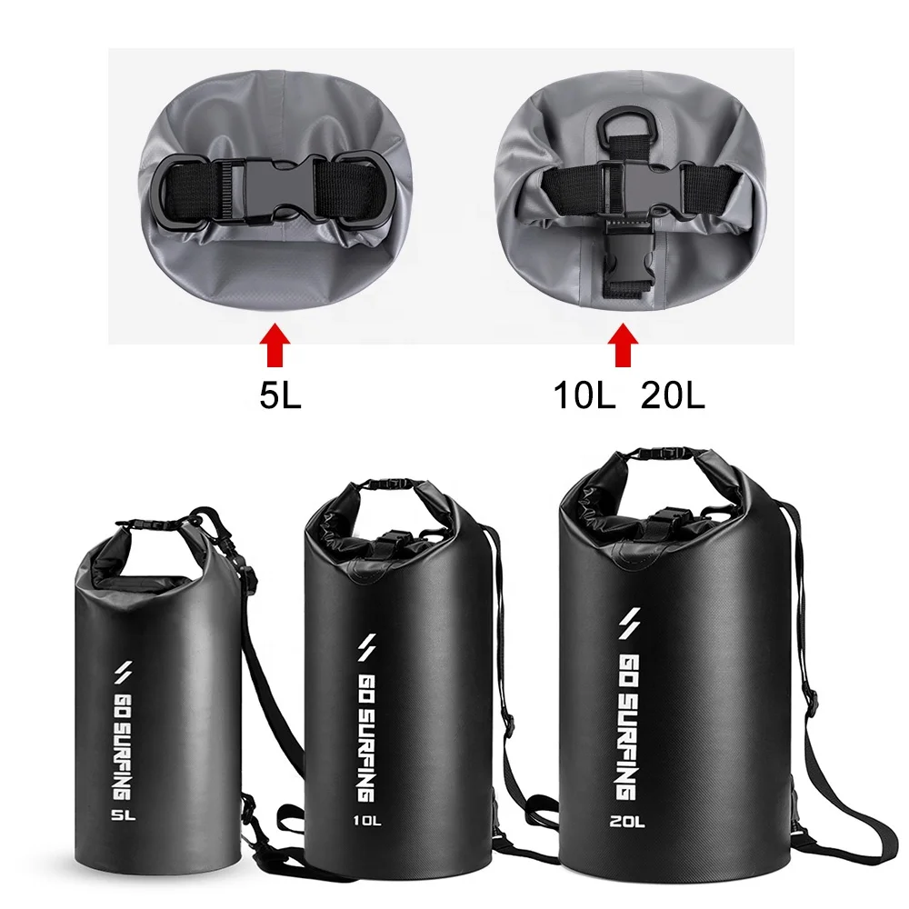 Lightweight Waterproof Dry Bags 3 Pack 20L/10L/5L Dry Sacks Ultimate Outdoor Dry Bags for Kayaking Camping Hiking Traveling
