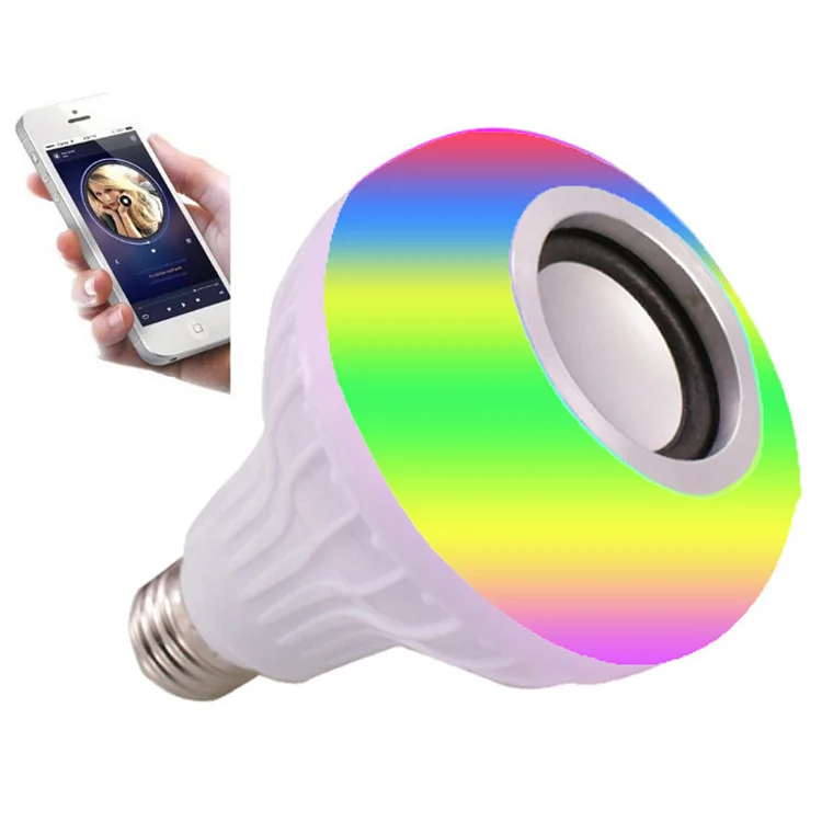 Amazon RGB E27 светодиодная лампа с дистанционным управлением умный светильник динамик музыкальная