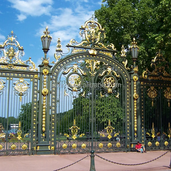 Wrought iron gate main design iron exterior gate