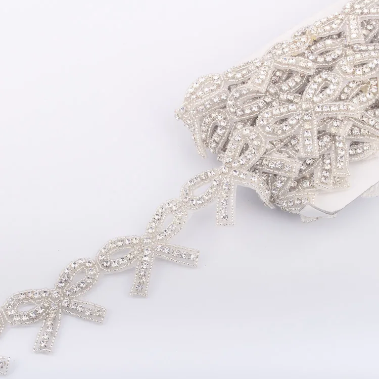 
Unique Design Rhinstone Crystal Butterfly Trimming For Wedding Dress 