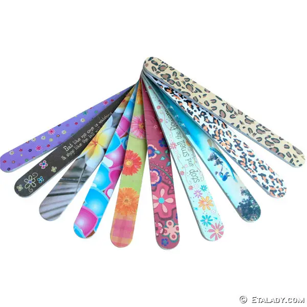 Etalady Professional Colorful Nail File Sandpaper Washable Emery Board