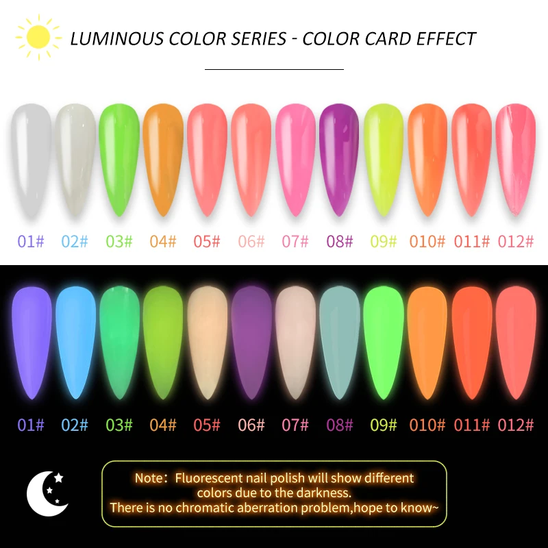 HONEY GIRL Luminous Nail Extension Gel Glow In Dark UV Soak Off  Lighting In Night Nail Extension Gel
