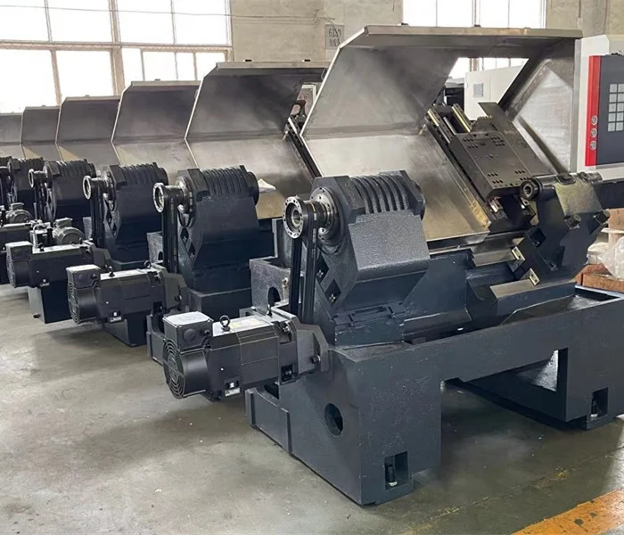 Tck36a High Rigidity Cast Iron Cnc Lathe Slant Bed And Linear Guide Tck36a