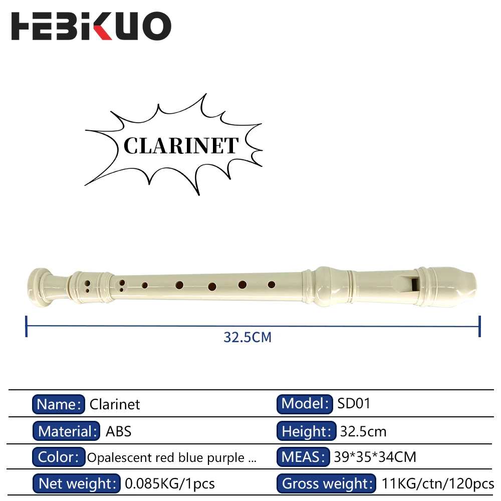 SD01 High Quality Musical Instrument Toy ABS Recorder Flute for Kids Beginner Student